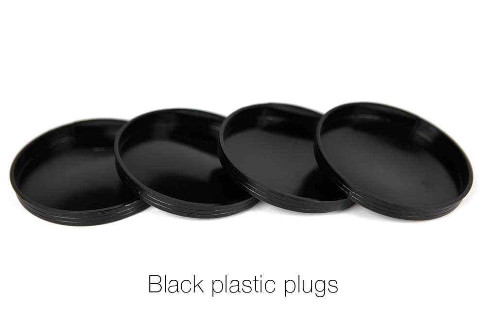 Plastic Black Mailing Tube Caps